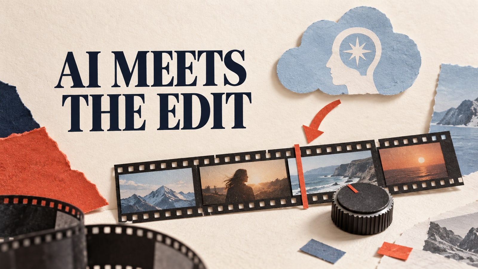 Editorial paper collage: ai meets the edit.